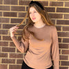 Tan Puff Sleeve Top Ivee