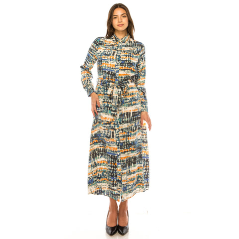 Pia Printed Shirt Dress