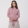 Tie Waist Button Top Pink