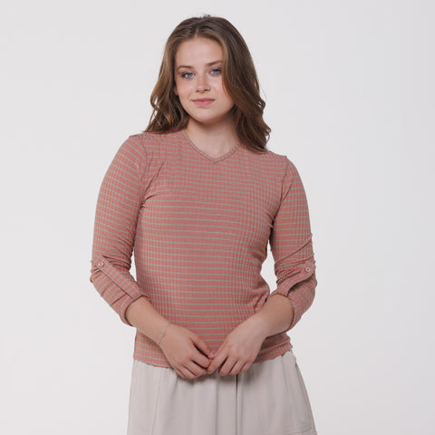 Pink Striped Top by Lilac Teen