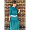 Teal/Aqua Ribbed Skirt