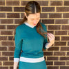 Teal/Aqua Ribbed Skirt