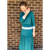 Teal/Aqua Ribbed Skirt