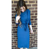 Ribbed Sleeveless Jumper Blue