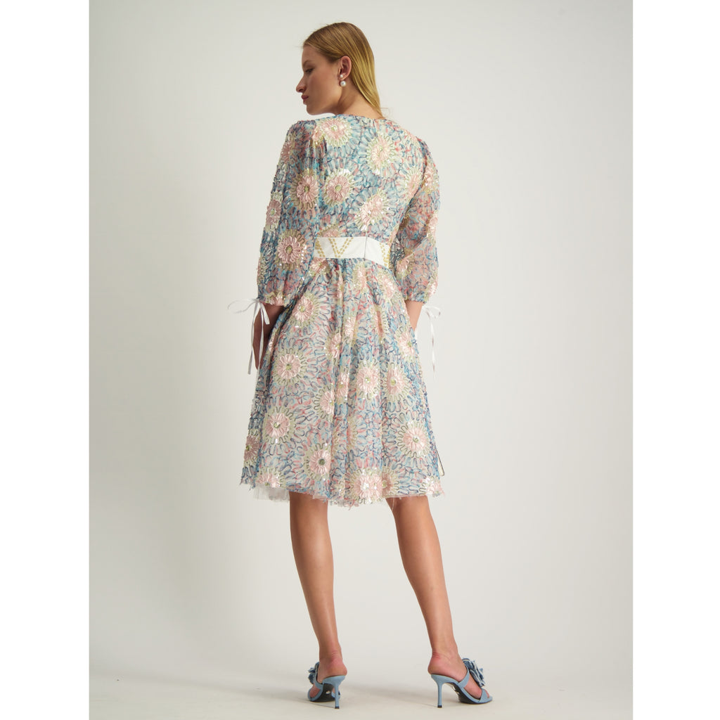 K-38S Sequined Oversized Ribbon Dress