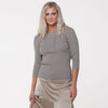 Olive Ribbed Henley Top by Ivee