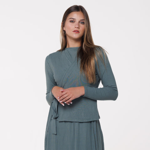 Sage Wrap Cardigan by Ivee