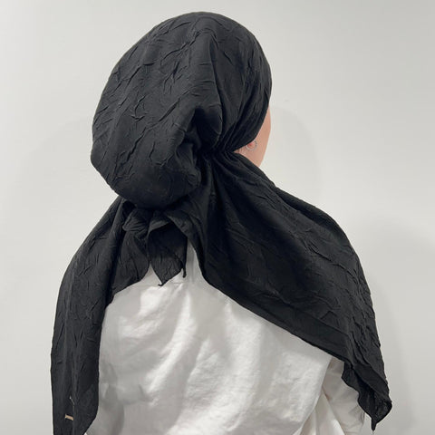 Bamboo Crepe Solid Pretied Headscarf Valeri