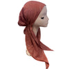 Silver Lurex Thread Cotton Pre-tied Headscarf by SG