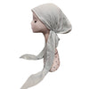 Silver Lurex Thread Cotton Pre-tied Headscarf by SG