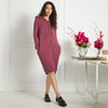 Ruby Carrie Rib Knit Hoodie Dress