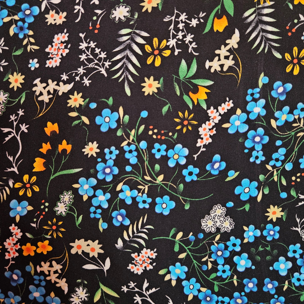 Arwen Tiered Dress Black Mini Floral