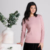 Detail Sleeve Knit Top Pink
