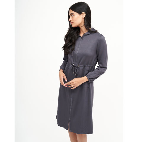 Slate Hoodie Dress by Daniella Faye