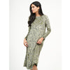 Swing Floral Dress Olive by DF