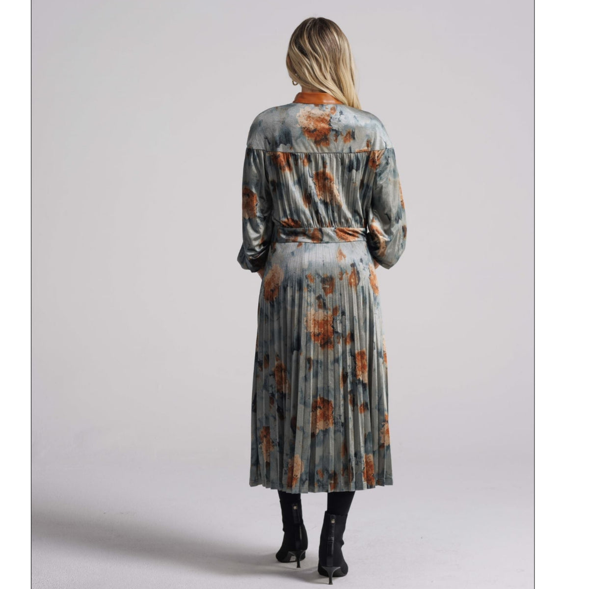 Liora Leather Trim Dress - The Mimi Boutique