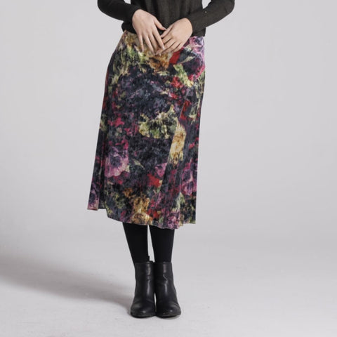 Michal Floral Velvet Skirt