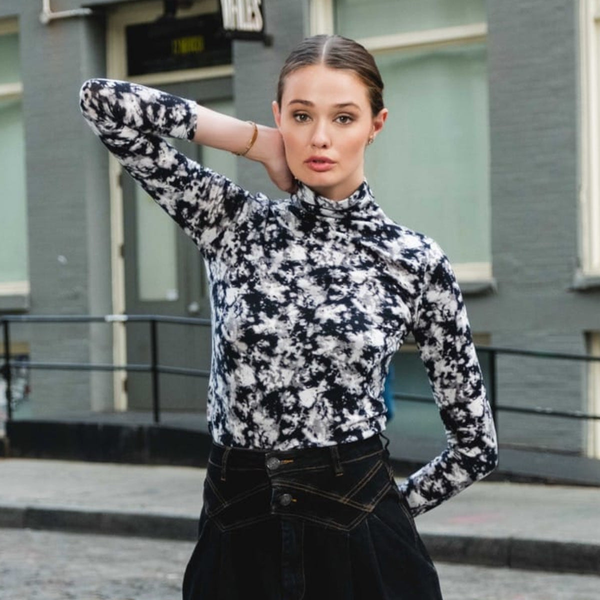 Ruthy Top Black Marble