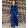 Nala Navy Satin Maxi Dress