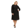 Plus Jenny Velvet Dress Black/Lurex