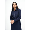 Navy Serena Half Zip Dress by DF