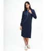 Navy Serena Half Zip Dress by DF