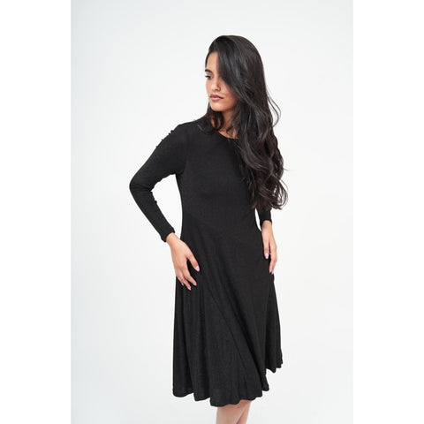 Slant Dress Sparkle Black by DF