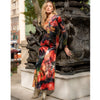 Flora Abstract Color Velvet Maxi by Adina LV