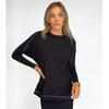 Edged Dolman Tee Black/Royal