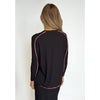 Edged Dolman Tee Black/Coral