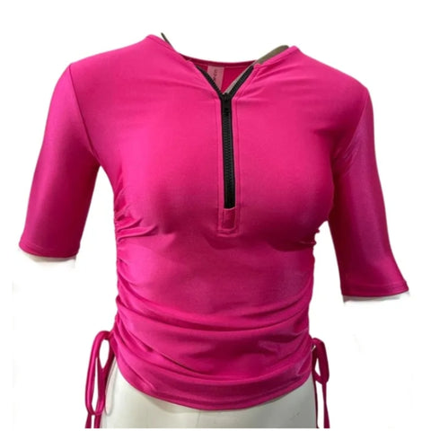 Noa Swim Top: Pink Lady