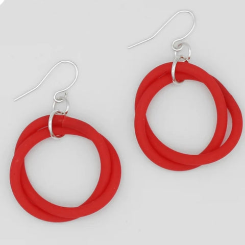 Red Cefalu Earrings by Sylca
