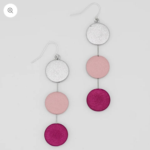 Pink Ashlyn Dangle Earrings by Sylca
