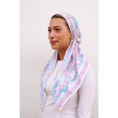 Paisley Pink Headscarf SB