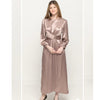 Assymetrical Satin Ice Mocha Print Dress