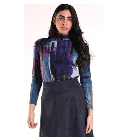 Sahara Top Abstract Pinto