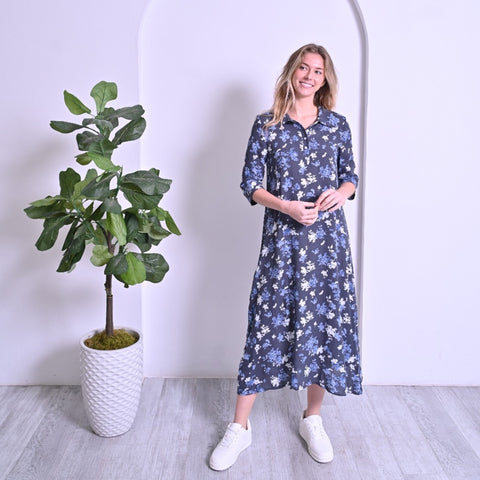 Mia Dress Blue Floral