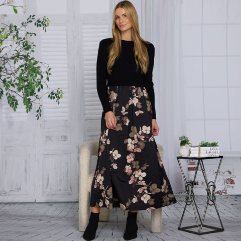 Sophia 2.0 Dress Black Floral