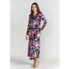 Side Ruched Velvet Dress Winter Blossom