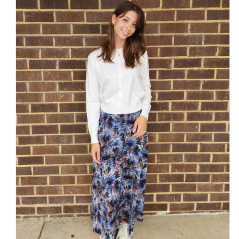 Malia Multi Print Skirt Lilac Teen