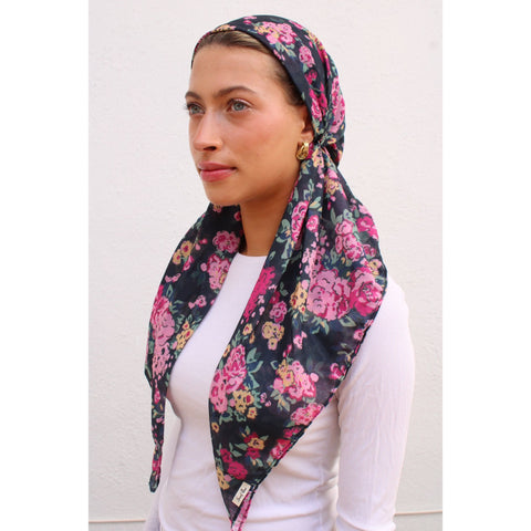 Crushed Peonies Headscarf SB