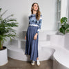 Lana Crinkle Skirt Slate Blue - The Mimi Boutique