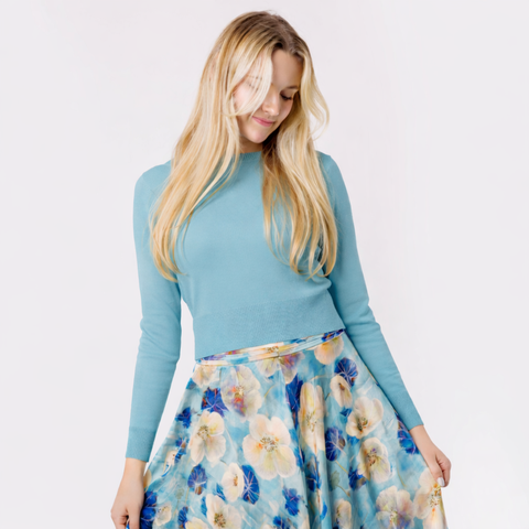 Sweater Solid Smokey Blue