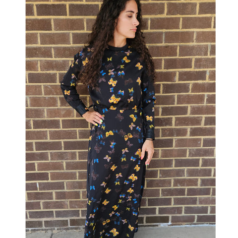 Butterfly Jumper Dress Set Lilac Teen