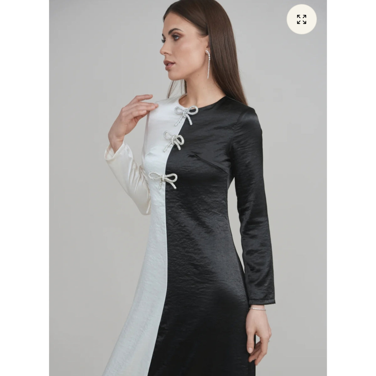 Noir Blanc Duality Black & White Dress