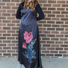 Large Floral Sleeveless Maxi Dress