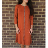 Rust Sweater Zip Dress KMW