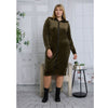 Connie Velour Dress Olive