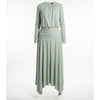 Ruched Waist Sage Dress Nina - The Mimi Boutique