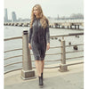 Connie Velour Dress Charcoal